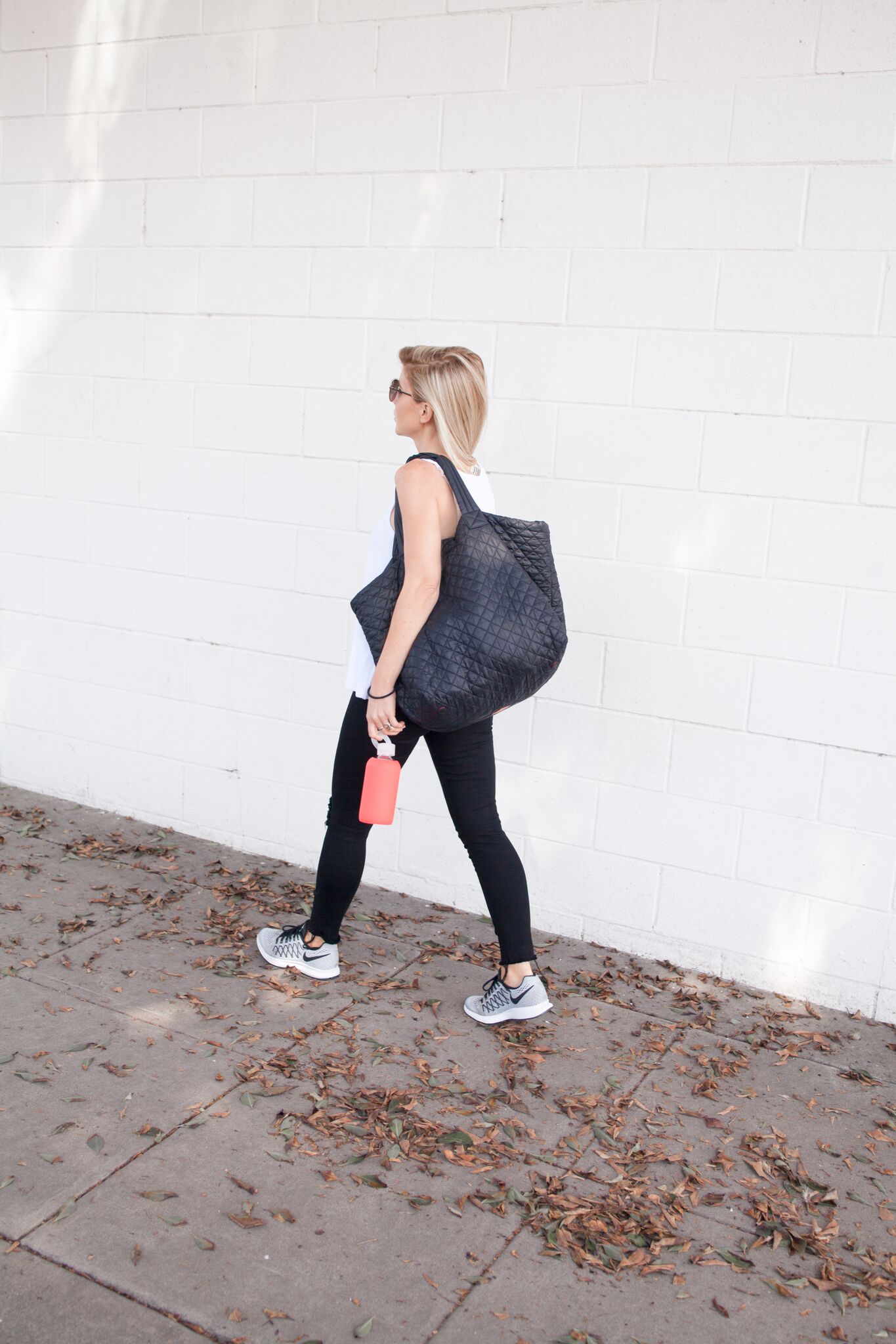 Lisa Allen carrying a MZ Wallace bag