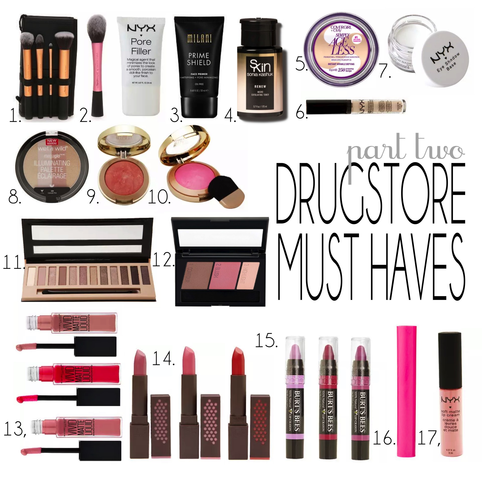 Drugstore Beauty Products, Drugstore Beauty Brands that are trending, Lunchpails and Lipstick drugstore finds