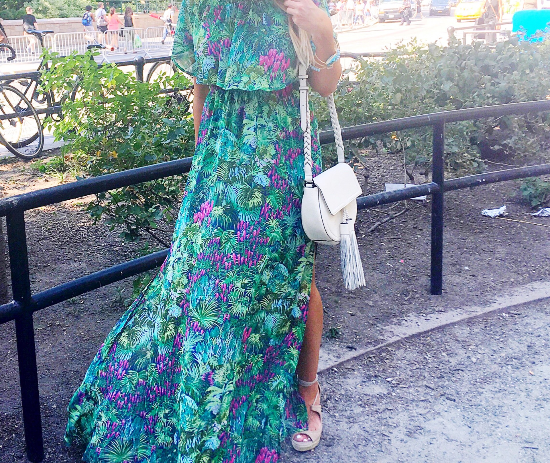 rebecca minkoff bag, union square park in New York City with Lunchpails and Lipstick