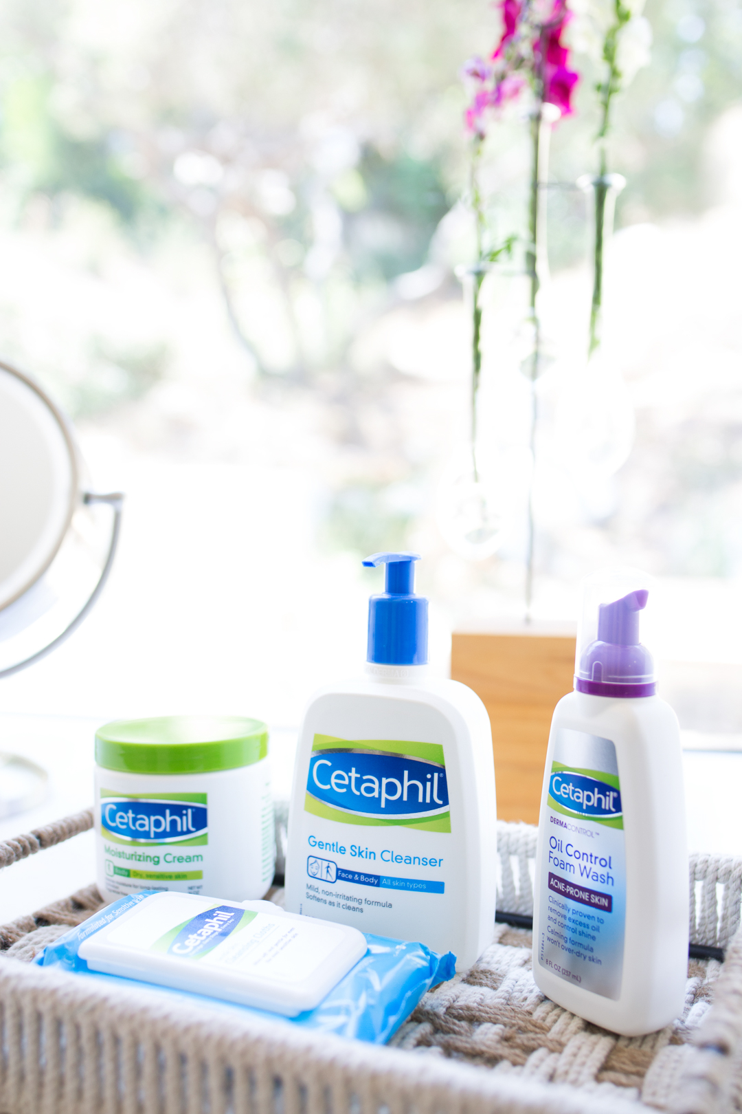 Lisa Allen of LunchPails and Lipstick using Cetaphil for Allure Magazine