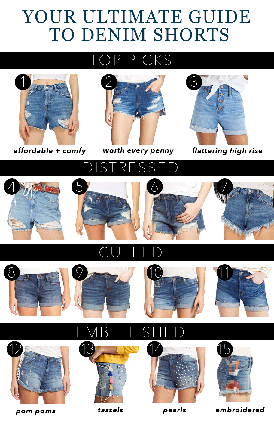 summer jean shorts